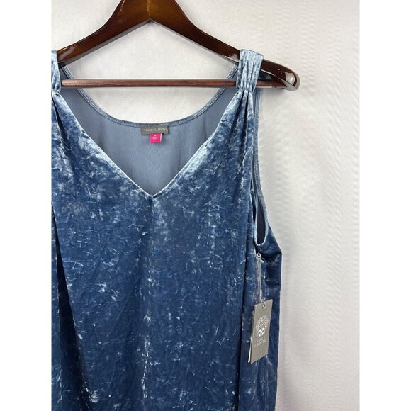 Women’s Vince Camino XL Blue Velvet Tank Blouse - Picture 2 of 6